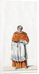 Cardinal Wolsey, costume design for Shakespeare's play, Henry VIII by Anonymous