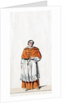 Cardinal Wolsey, costume design for Shakespeare's play, Henry VIII by Anonymous