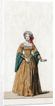 Lady-in-waiting, costume design for Shakespeare's play, Henry VIII by Anonymous