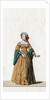 Lady-in-waiting, costume design for Shakespeare's play, Henry VIII by Anonymous