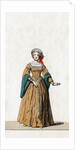 Lady-in-waiting, costume design for Shakespeare's play, Henry VIII by Anonymous