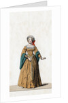 Lady-in-waiting, costume design for Shakespeare's play, Henry VIII by Anonymous