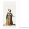 Lady-in-waiting, costume design for Shakespeare's play, Henry VIII by Anonymous