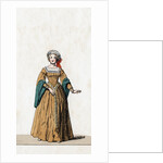 Lady-in-waiting, costume design for Shakespeare's play, Henry VIII by Anonymous