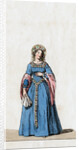 Lady-in-waiting, costume design for Shakespeare's play, Henry VIII by Anonymous