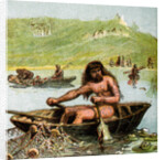 An Ancient Briton In His Boat by Anonymous
