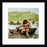 An Ancient Briton In His Boat by Anonymous
