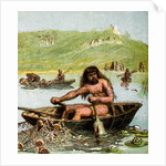 An Ancient Briton In His Boat by Anonymous