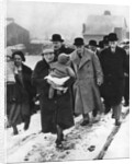 The future Edward VIII walking in the snow in Winlaton, County Durham by Anonymous