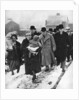 The future Edward VIII walking in the snow in Winlaton, County Durham by Anonymous
