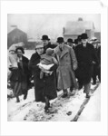 The future Edward VIII walking in the snow in Winlaton, County Durham by Anonymous