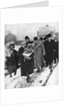 The future Edward VIII walking in the snow in Winlaton, County Durham by Anonymous