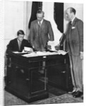 King Edward VIII at work with his staff in St James's Palace, London by Anonymous