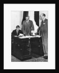 King Edward VIII at work with his staff in St James's Palace, London by Anonymous
