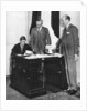 King Edward VIII at work with his staff in St James's Palace, London by Anonymous