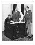 King Edward VIII at work with his staff in St James's Palace, London by Anonymous