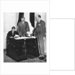 King Edward VIII at work with his staff in St James's Palace, London by Anonymous