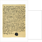 Letter from James Edward Stuart to Simon Fraser, Lord Lovat, St Germains, 3rd May 1703 by James Stuart