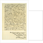 Letter from George Washington to the Earl of Buchan, Philadelphia by George Washington