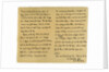 Letter from William Makepeace Thackery to TW Gibbs by William Makepeace Thackeray