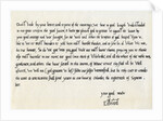 Letter from Edward VI to his uncle, Edward Seymour by Edward VI