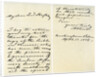 Letter from Albert, Prince Consort to Anthony Ashley Cooper by Prince Albert