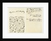 Letter from Albert, Prince Consort to Anthony Ashley Cooper by Prince Albert