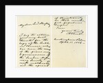 Letter from Albert, Prince Consort to Anthony Ashley Cooper by Prince Albert