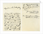 Letter from Albert, Prince Consort to Anthony Ashley Cooper by Prince Albert