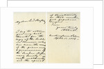 Letter from Albert, Prince Consort to Anthony Ashley Cooper by Prince Albert