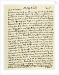Letter from Thomas Ken, Bishop of Bath and Wells to George Harbin by Thomas Ken