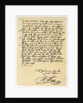 Letter from Francis Bacon to Sir John Puckering by Sir Francis Bacon