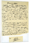Letter from Napoleon Bonaparte to his brother Joseph by Napoleon Bonaparte I