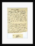 Letter from Napoleon Bonaparte to his brother Joseph by Napoleon Bonaparte I