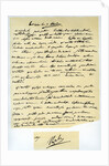 Letter from Napoleon Bonaparte to his brother Joseph by Napoleon Bonaparte I