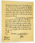 Letter from Edward Gibson to his aunt, Hester Gibson by Edward Gibson