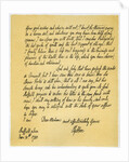 Letter from Edward Gibson to his aunt, Hester Gibson by Edward Gibson