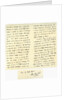 Letter from John Bright to Colonel Rathbone by John Bright