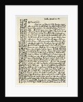 Letter from Jeremy Taylor to Lord Hatton by Jeremy Taylor
