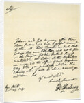 Letter from Henry Fielding to Hutton Perkins by Henry Fielding