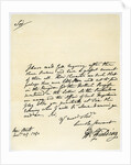 Letter from Henry Fielding to Hutton Perkins by Henry Fielding