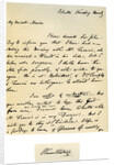 Letter from Warren Hastings, Governor-General of Bengal to his wife by Warren Hastings