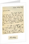 Letter from Warren Hastings, Governor-General of Bengal to his wife by Warren Hastings