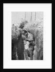 Stretcher-bearers in a trench, south of Cornillet, First World War by Anonymous