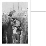 Stretcher-bearers in a trench, south of Cornillet, First World War by Anonymous