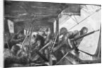 'On board a Zeppelin', German air fleet, First World War by Felix Schwormstadt