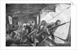 'On board a Zeppelin', German air fleet, First World War by Felix Schwormstadt
