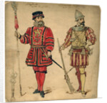 Beefeater and Spanish soldier by Lucien Besche