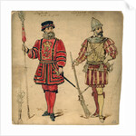 Beefeater and Spanish soldier by Lucien Besche