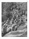 Artillery piece being pulled by 600 soldiers, Second Battle of the Isonzo, World War I by Anonymous